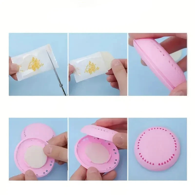 12 Pastillas ambientadoras | Aroma a rosa y flor de cerezo para el hogar, coche y armario