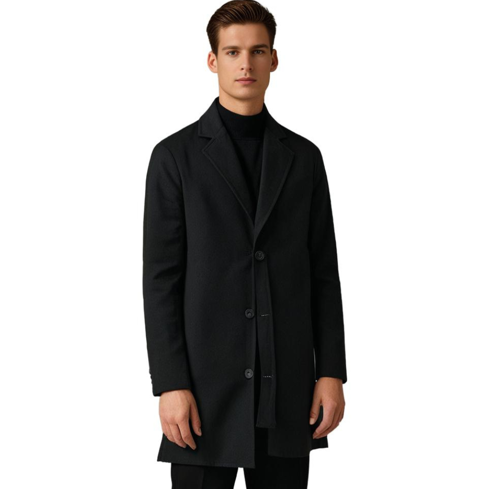 Abrigo de Lana para Hombre – Abrigo Largo Clásico de Invierno para Looks Elegantes o Casuales