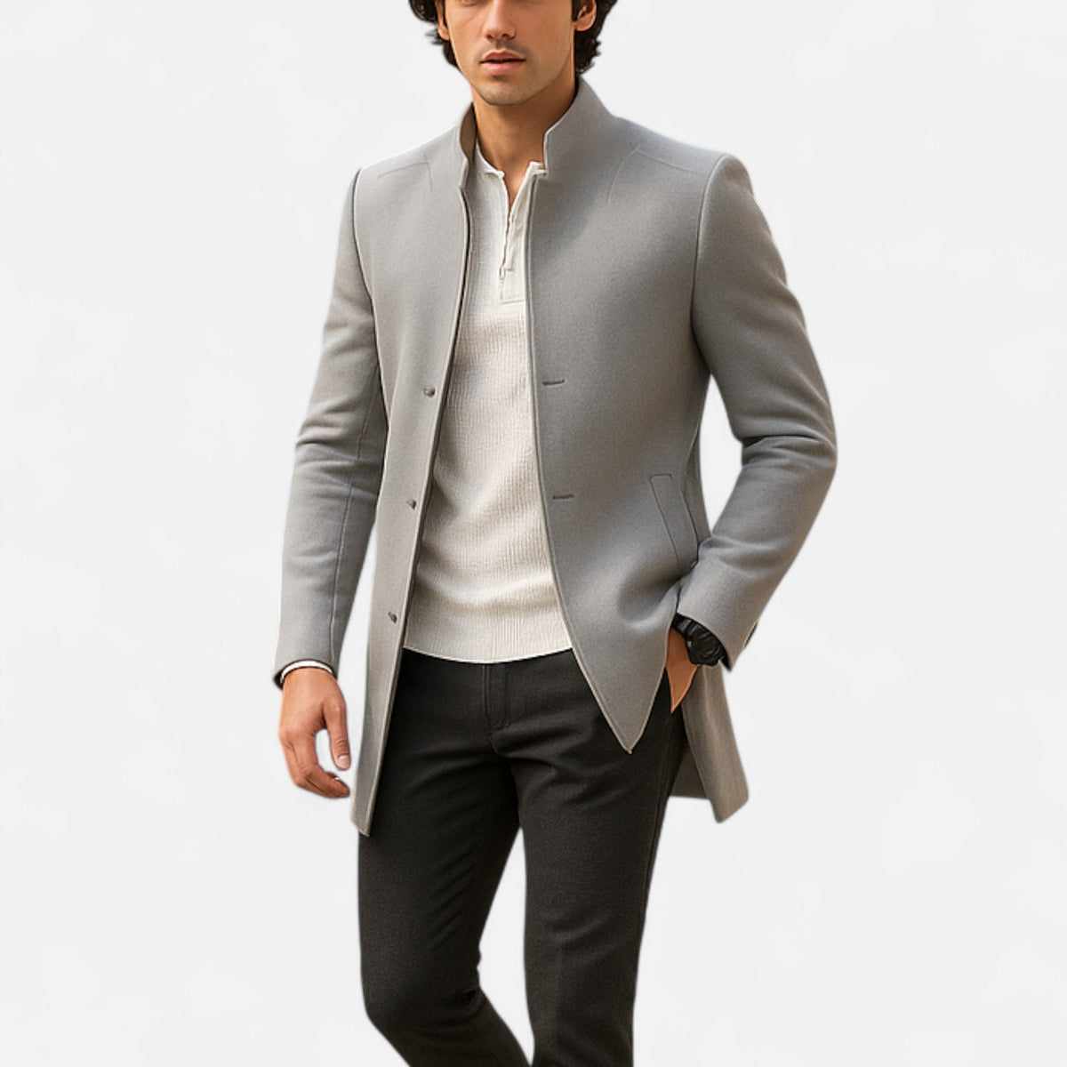 Abrigo de lana para hombre - Elegancia atemporal