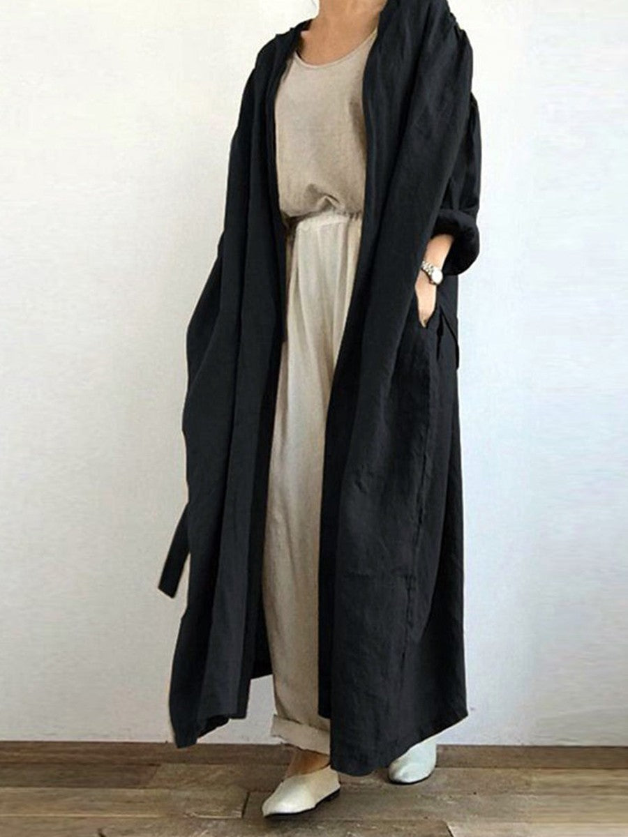 Abrigo largo estilo duster para mujer