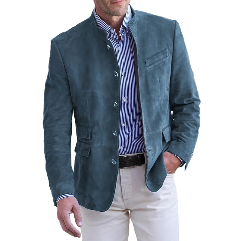 Abrigo para hombre con cuello vintage elegante