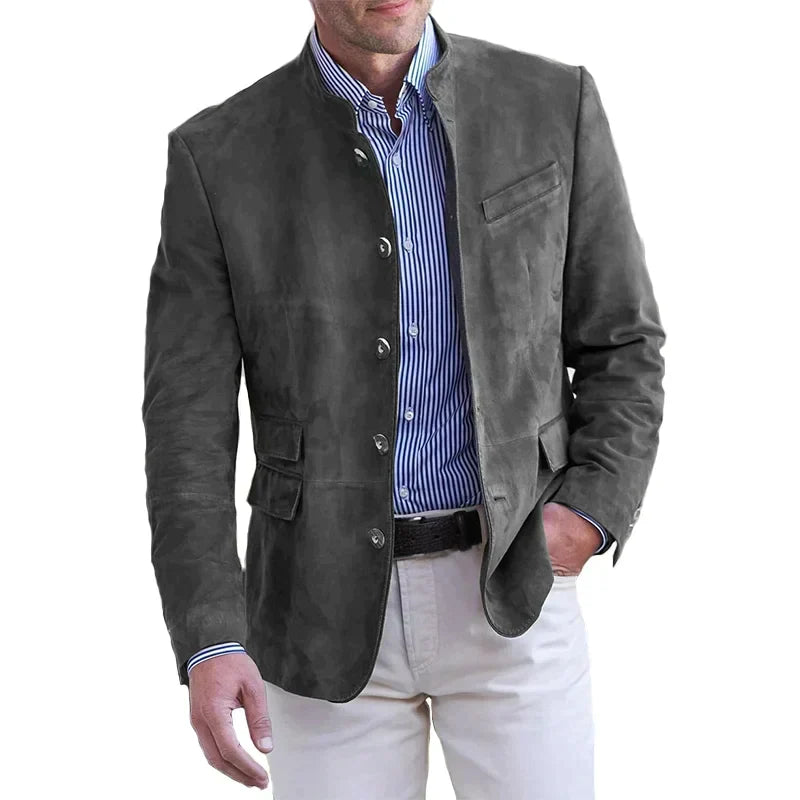 Abrigo para hombre con cuello vintage elegante
