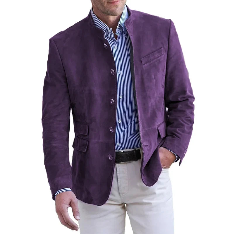 Abrigo para hombre con cuello vintage elegante
