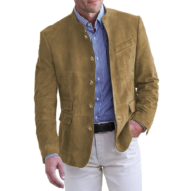 Abrigo para hombre con cuello vintage elegante