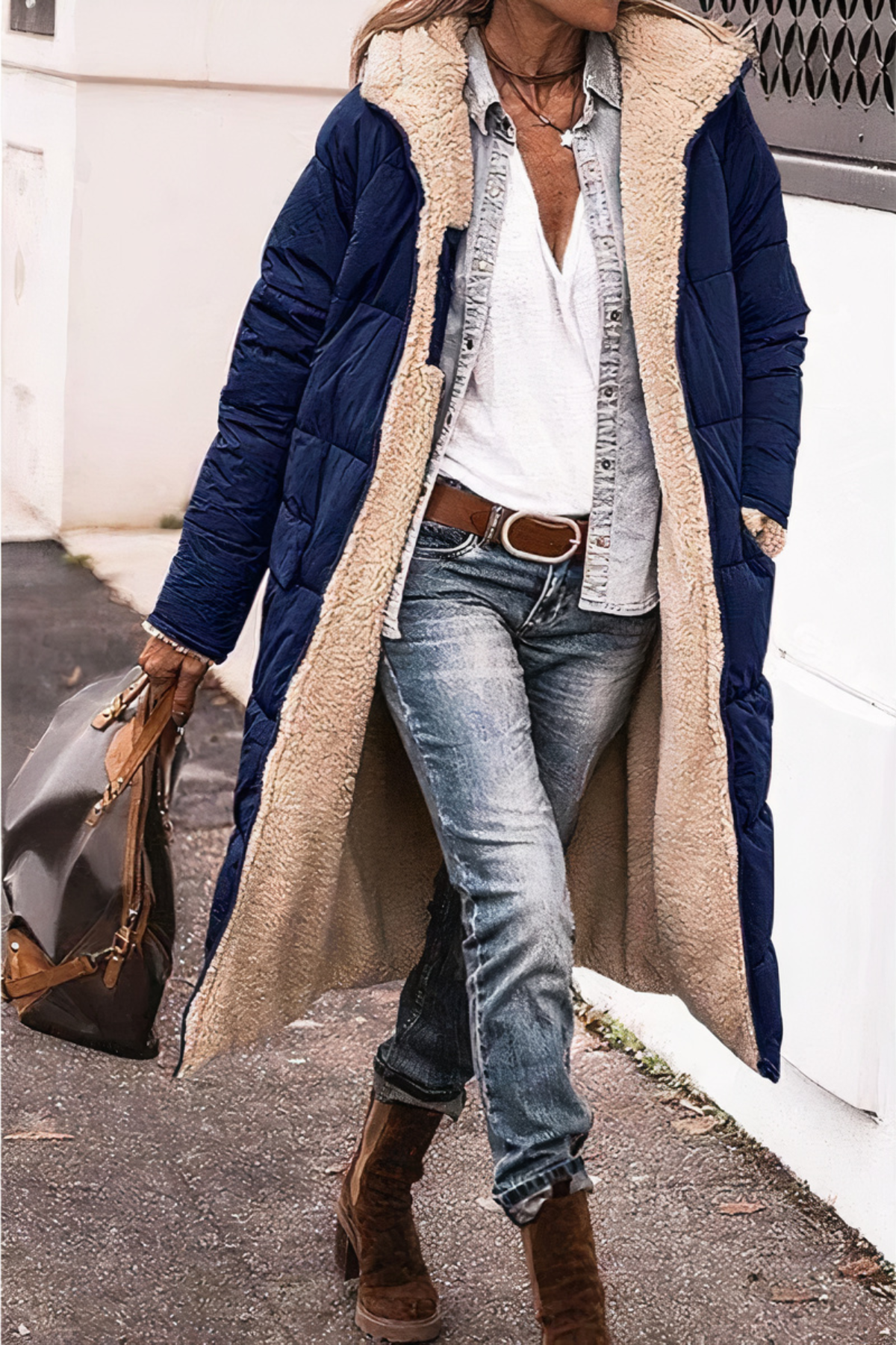 Abrigo Parka de Invierno Reversible para Mujer