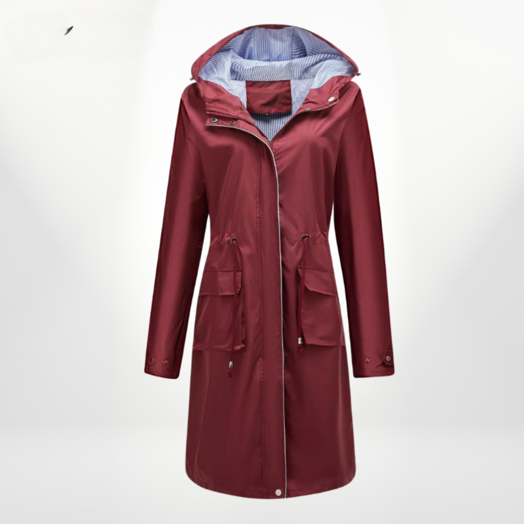 Abrigo tipo anorak para mujer con capucha