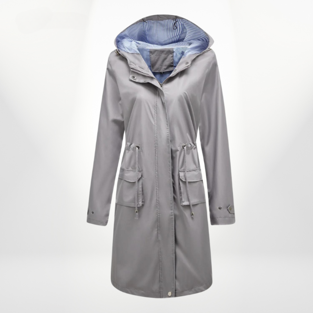 Abrigo tipo anorak para mujer con capucha