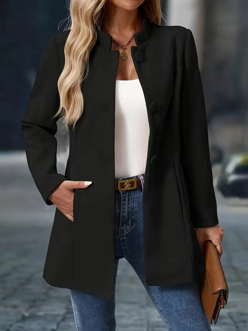 Abrigo Tres Cuartos para Mujer en Mezcla de Lana | Elegante Abrigo de Invierno de Largo Medio