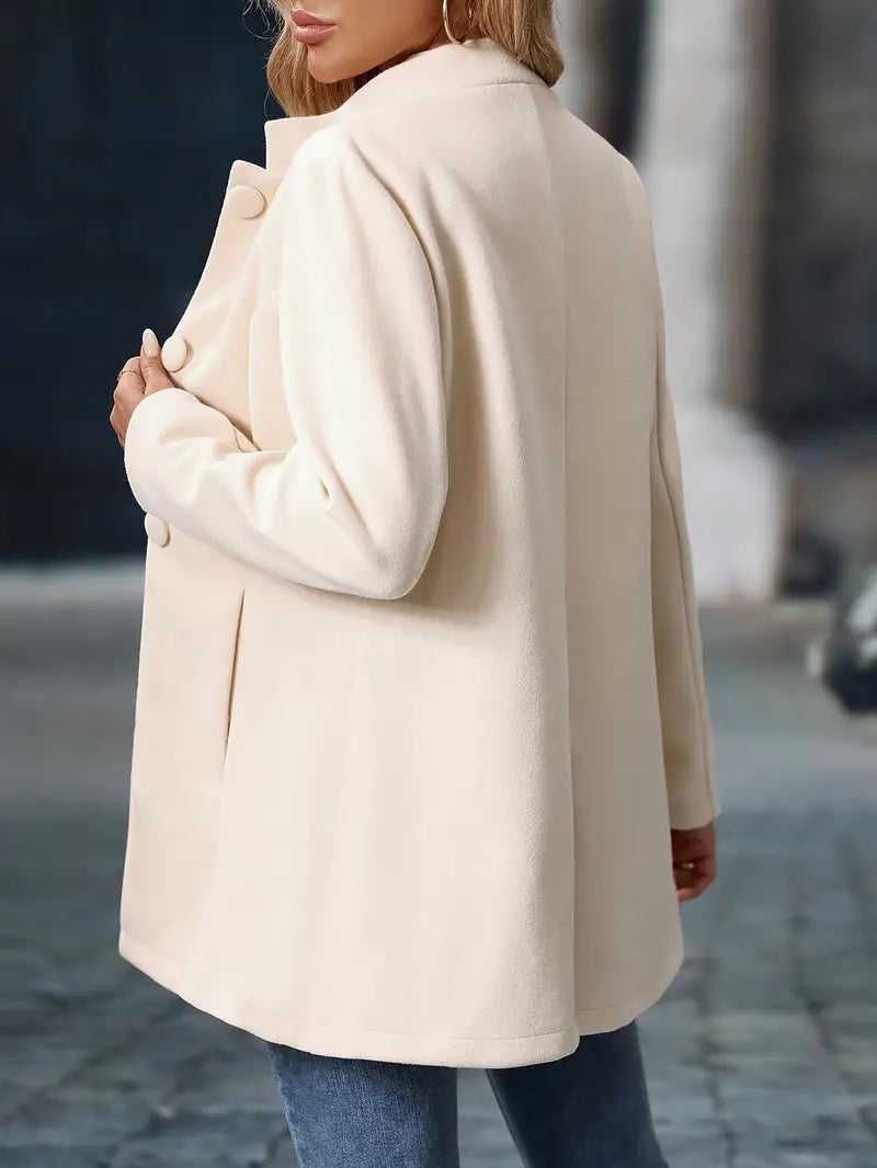 Abrigo Tres Cuartos para Mujer en Mezcla de Lana | Elegante Abrigo de Invierno de Largo Medio