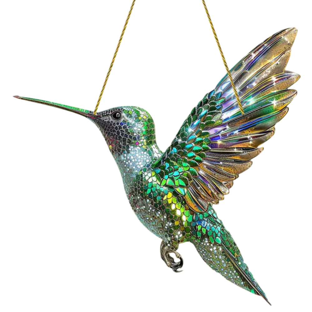 Adorno colgante para ventana y pared de colibrí (Atrapasoles)