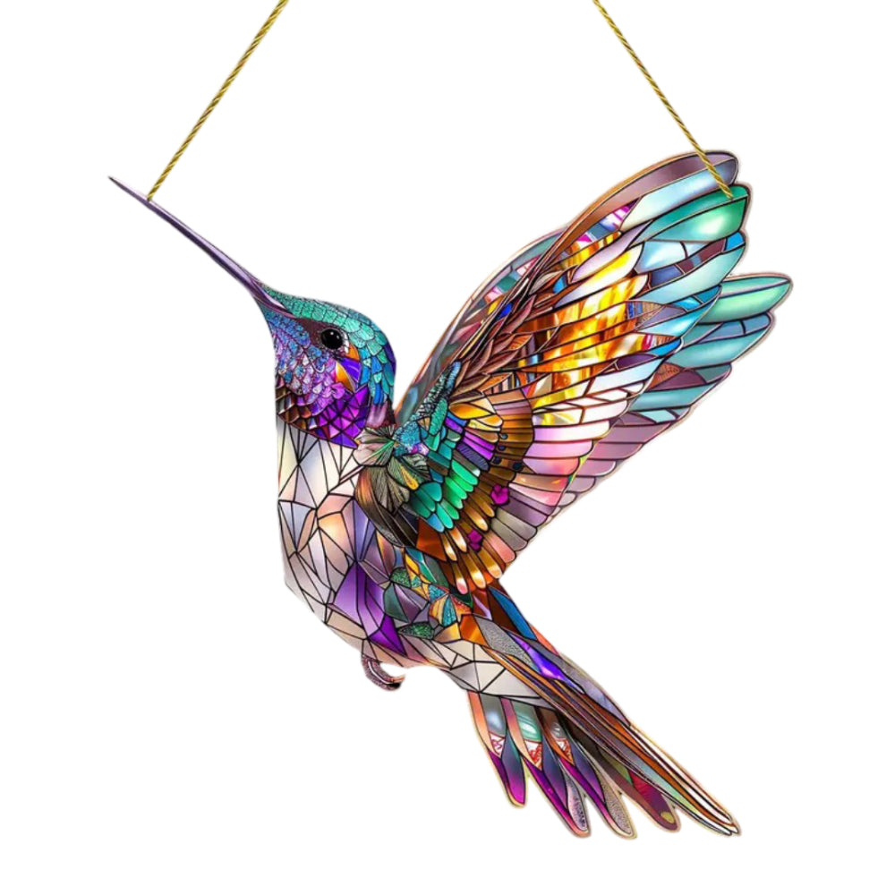 Adorno colgante para ventana y pared de colibrí (Atrapasoles)
