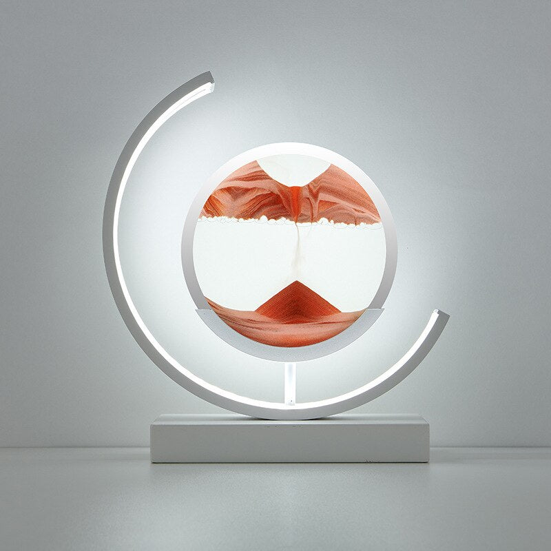 Adorno Decorativo Iluminado de Arena en Movimiento para la Decoración Relajante del Hogar