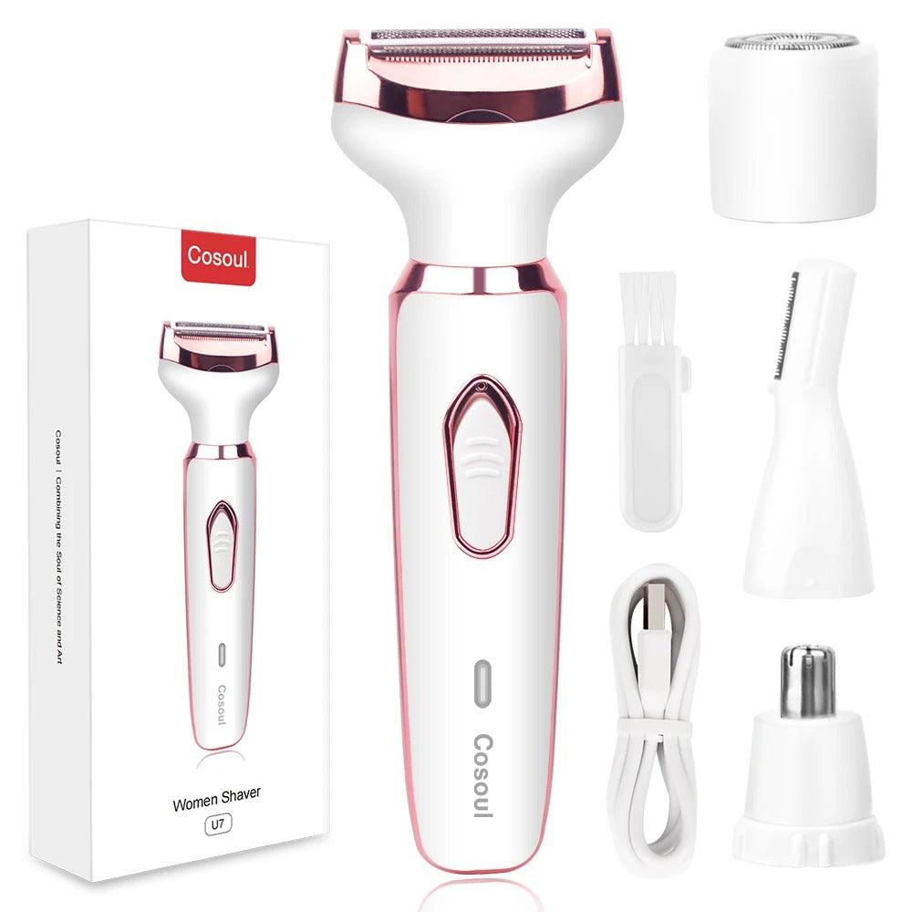 Afeitadora eléctrica para mujer 4 en 1