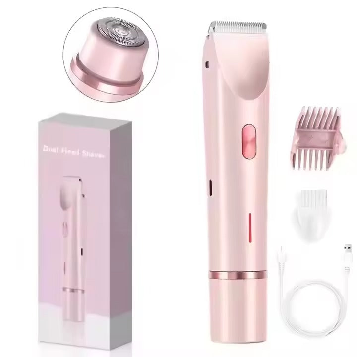 Afeitadora eléctrica y recortadora de bikini 2 en 1 para mujer