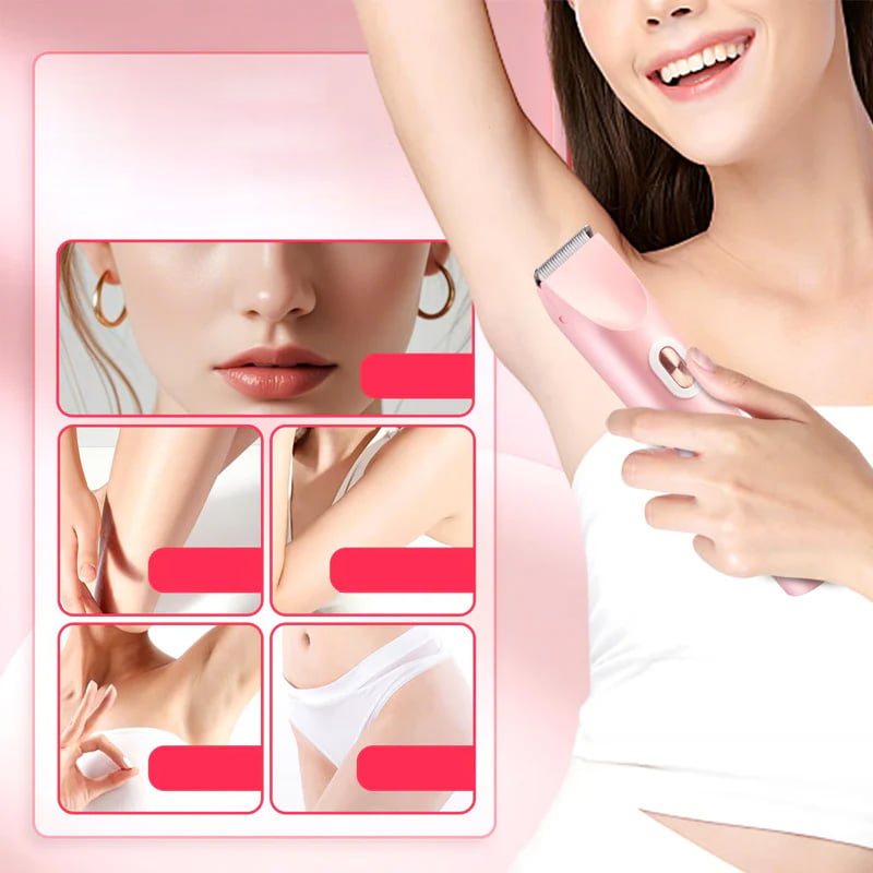 Afeitadora eléctrica y recortadora de bikini 2 en 1 para mujer