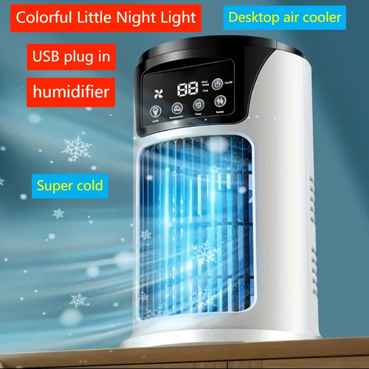 Aire acondicionado portátil y humidificador