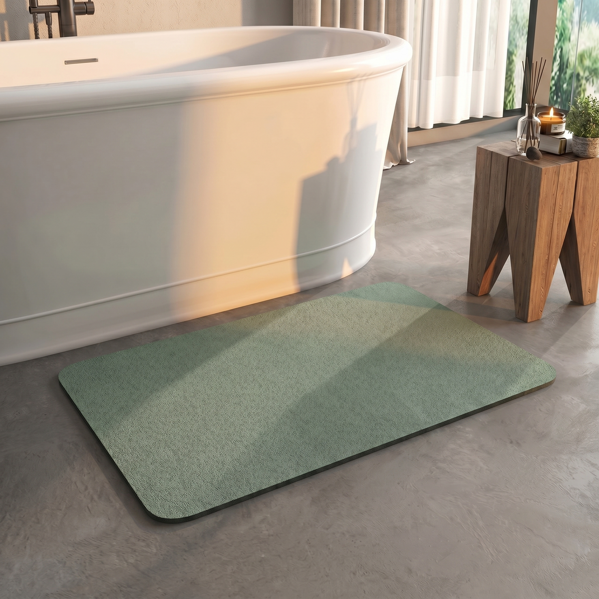 Alfombra de Baño Ecológica de Diatomita | Diseño Antideslizante de Secado Rápido