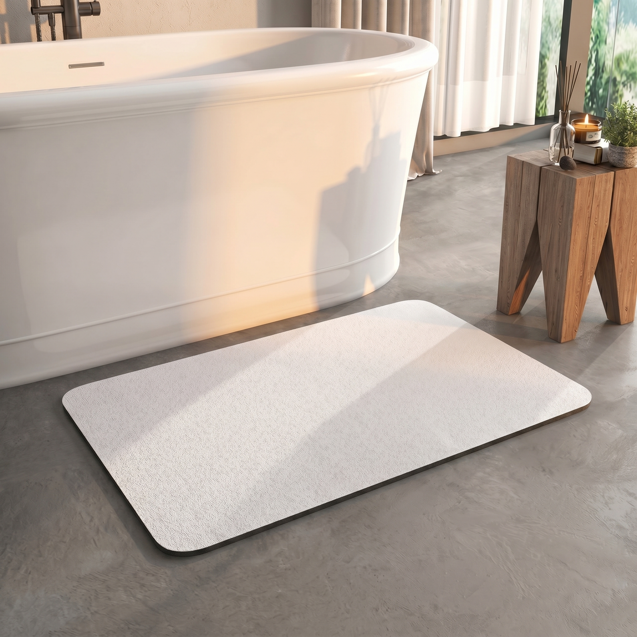 Alfombra de Baño Ecológica de Diatomita | Diseño Antideslizante de Secado Rápido