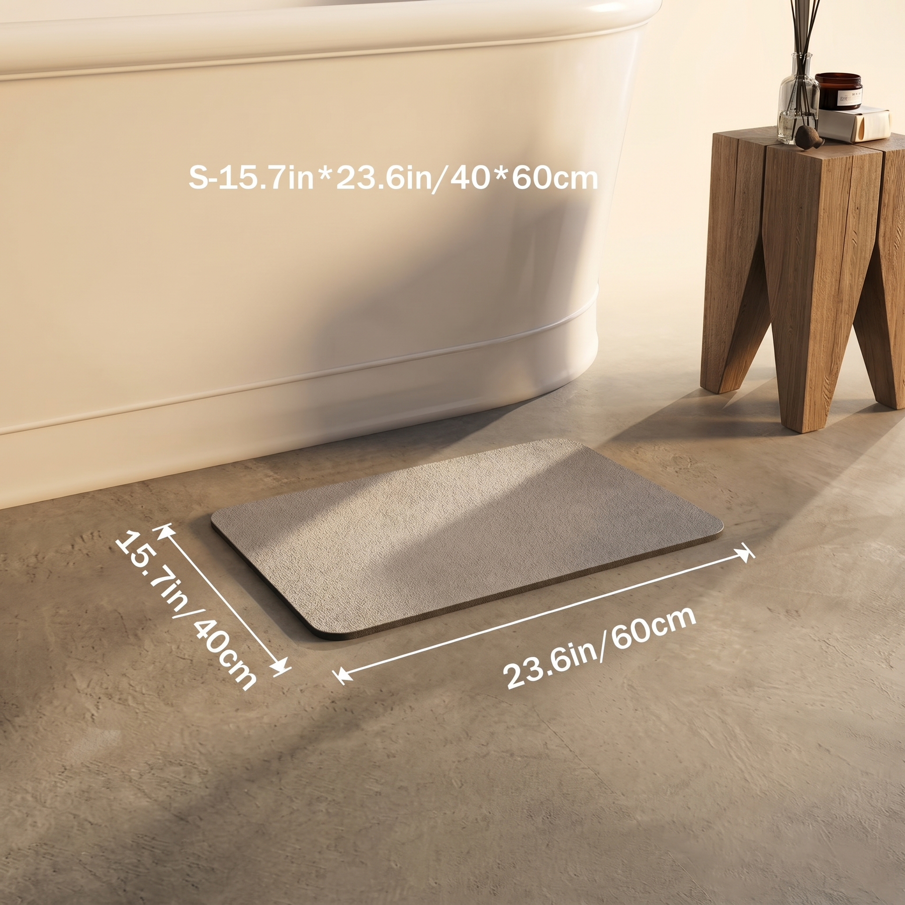 Alfombra de Baño Ecológica de Diatomita | Diseño Antideslizante de Secado Rápido