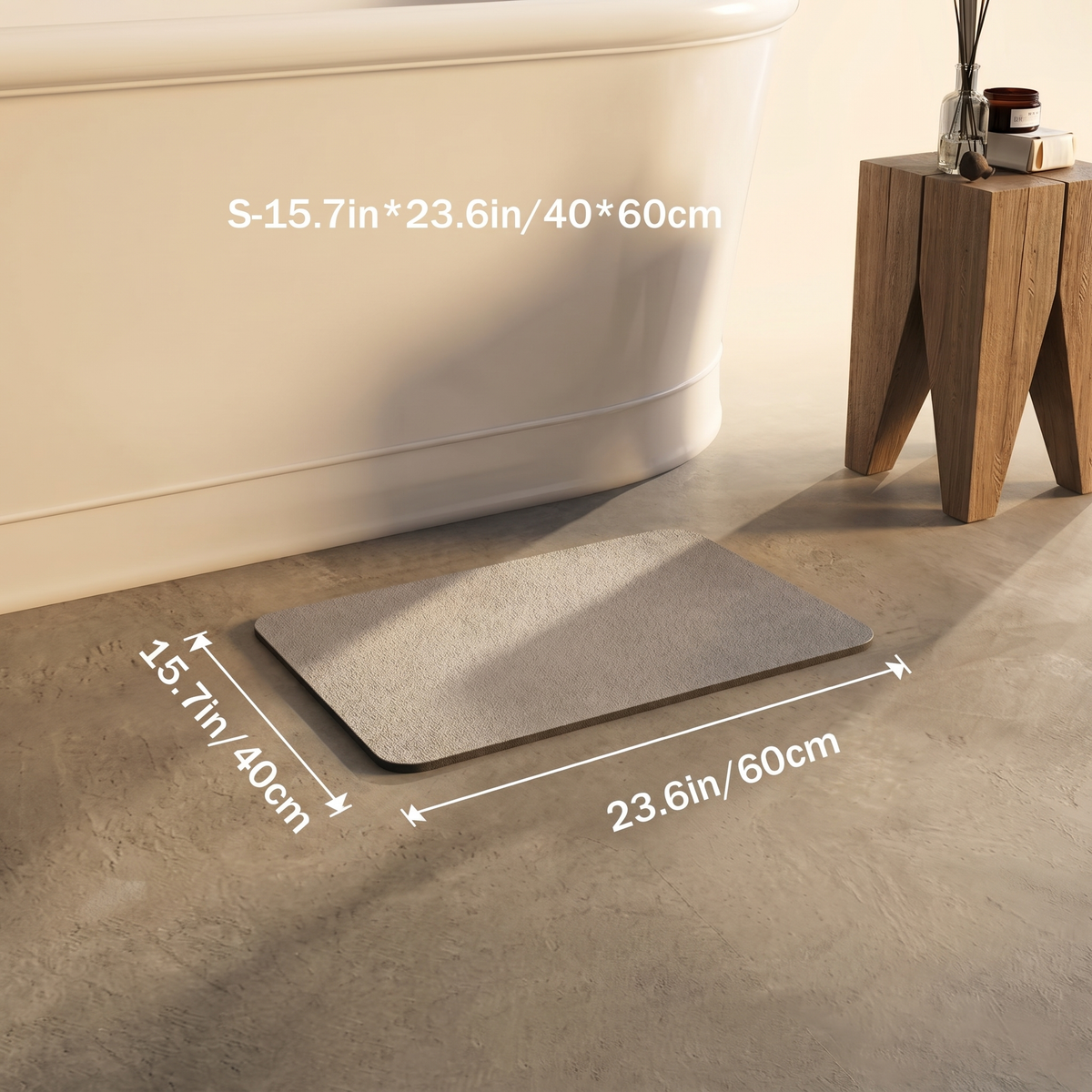Alfombra de Baño Ecológica de Diatomita | Diseño Antideslizante de Secado Rápido