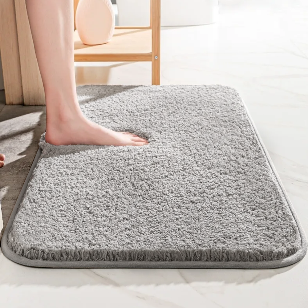 Alfombra de baño, extra suave, antideslizante, de microfibra