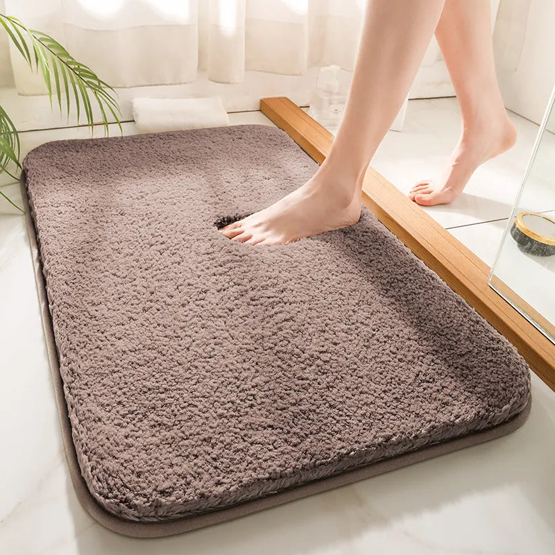 Alfombra de baño, extra suave, antideslizante, de microfibra