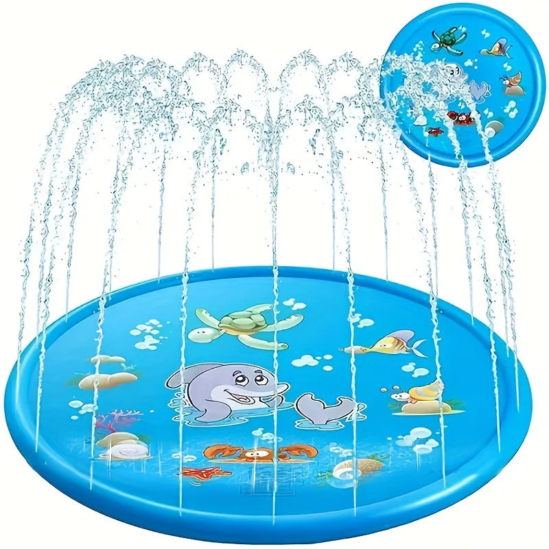 Alfombra de juego con aspersor de agua para exteriores para niños