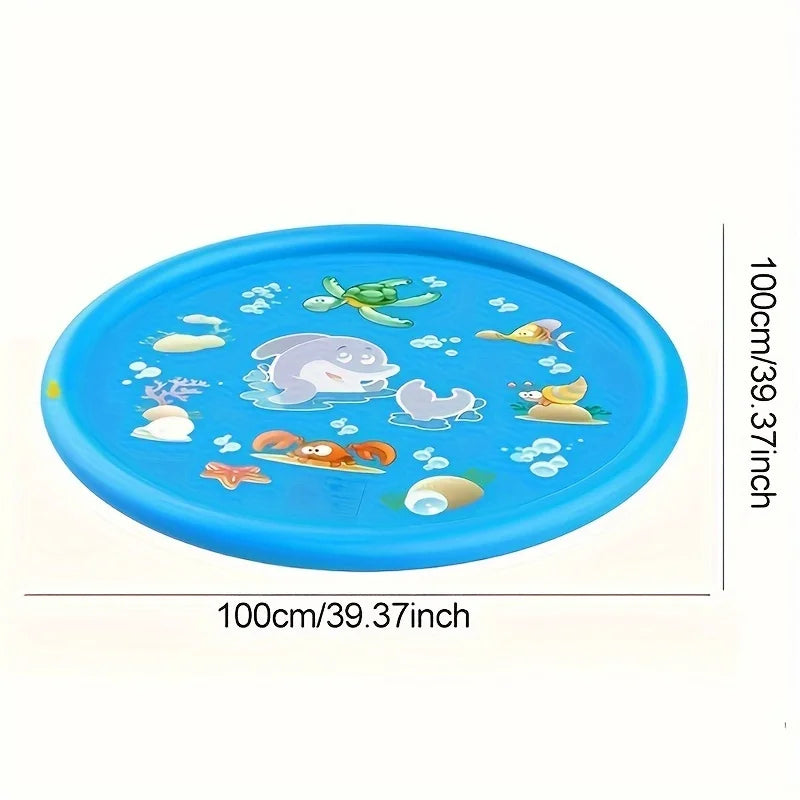 Alfombra de juego con aspersor de agua para exteriores para niños