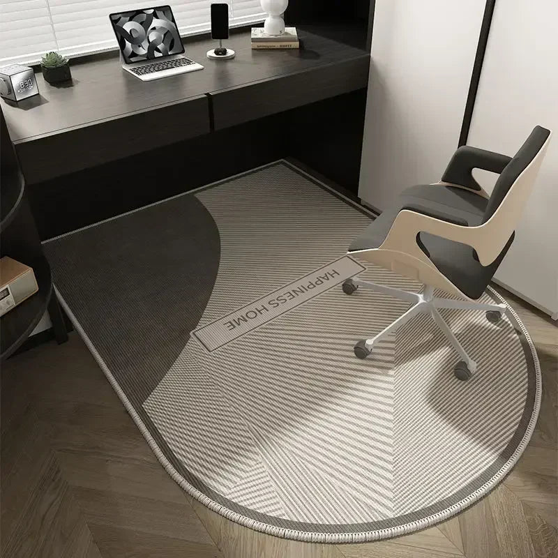 Alfombra geométrica para silla de oficina: diseño suave, lavable y antideslizante
