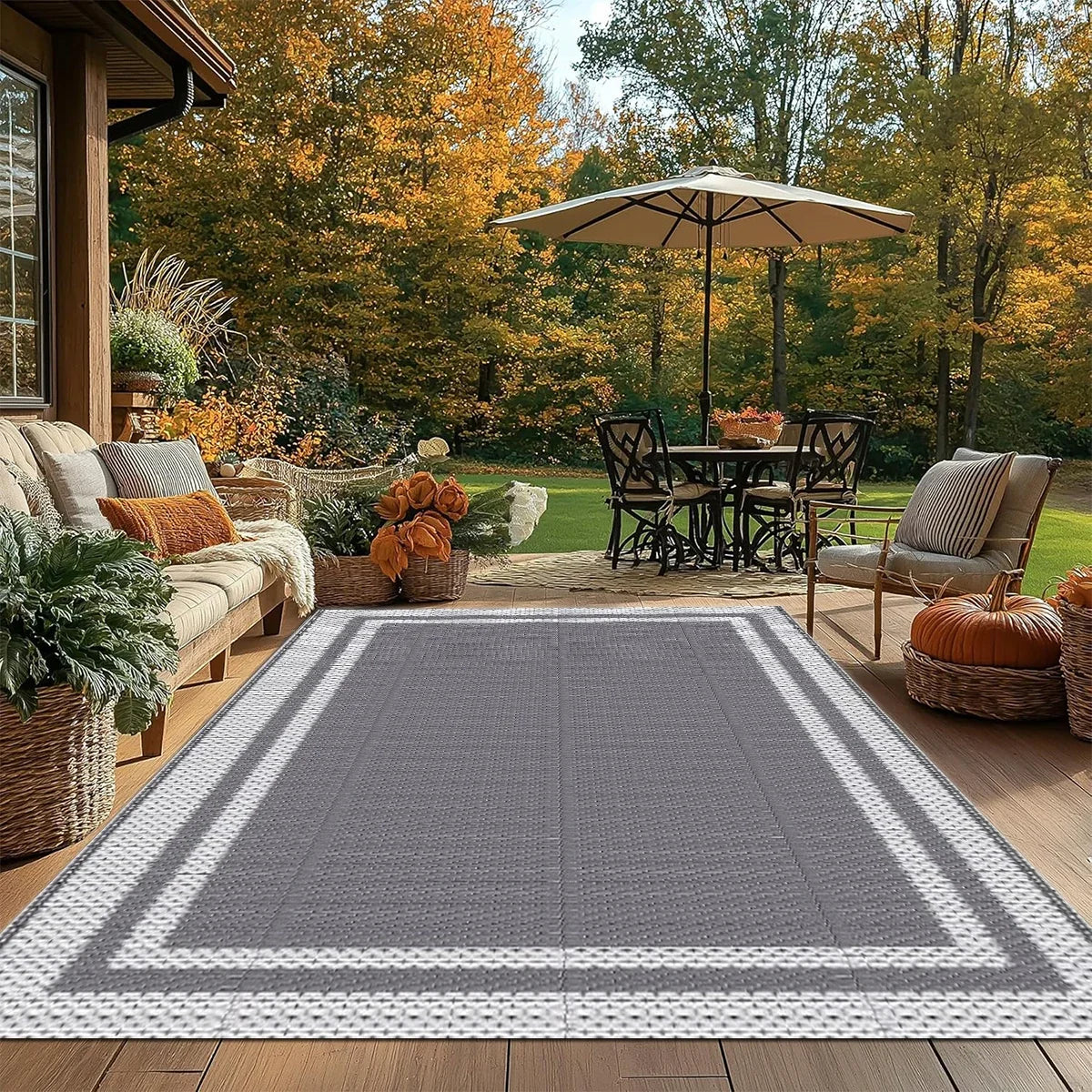 Alfombra rectangular moderna para exterior
