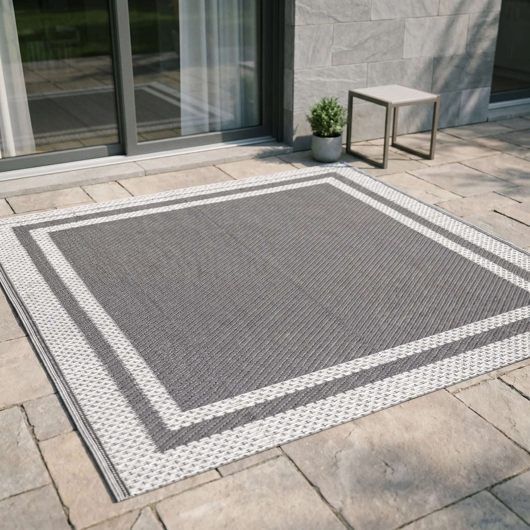 Alfombra rectangular moderna para exterior