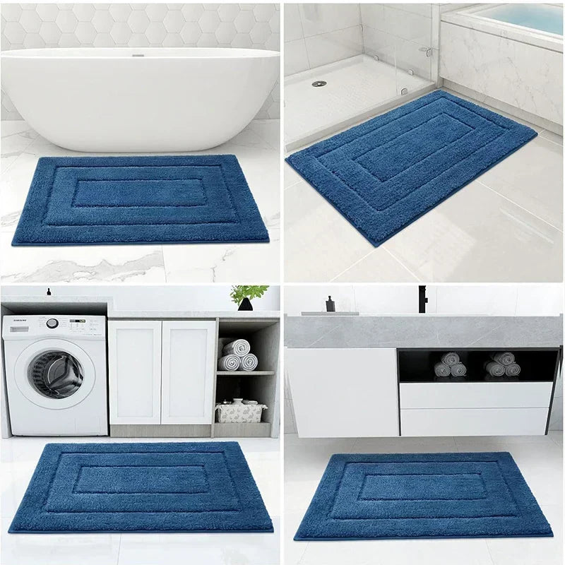 Alfombrilla de Baño Antideslizante de Microfibra – Alfombrilla de Baño de Doble Capa, Absorbente, Suave y Cómoda