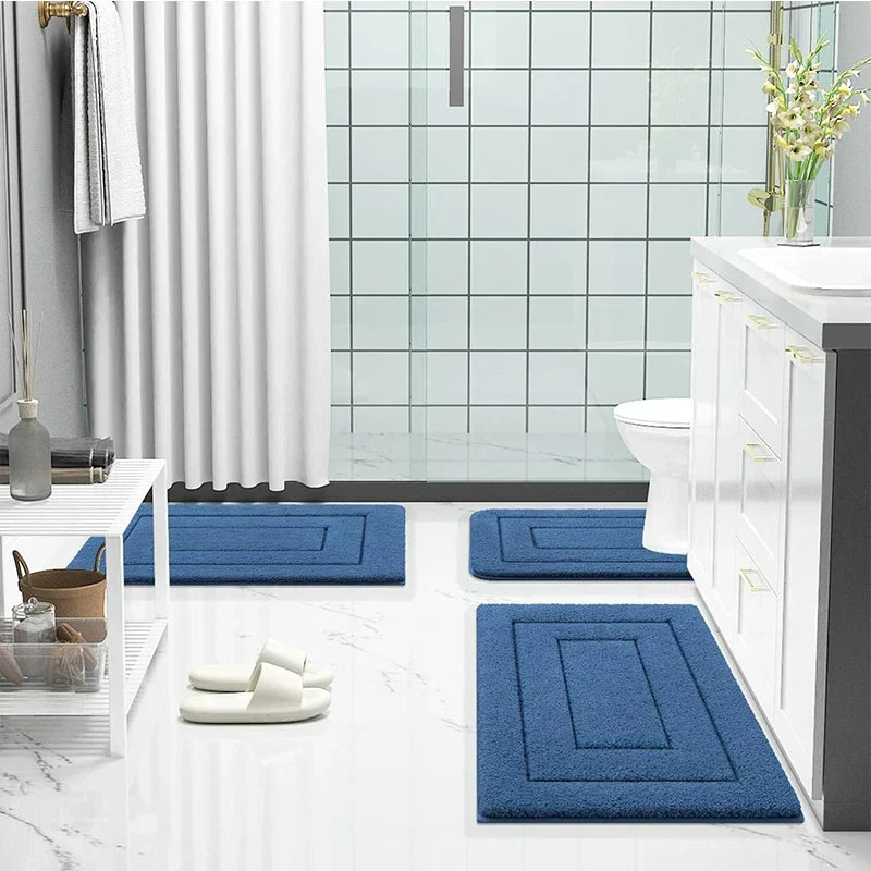 Alfombrilla de Baño Antideslizante de Microfibra – Alfombrilla de Baño de Doble Capa, Absorbente, Suave y Cómoda