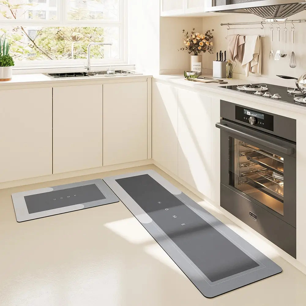 Alfombrilla de cocina cómoda de polímeros absorbentes, impermeable y antideslizante
