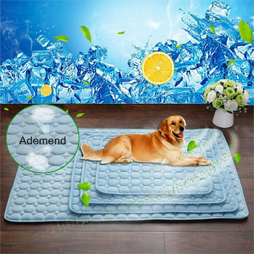 Alfombrilla refrigerante de seda de hielo de verano para mascotas (perros o gatos)