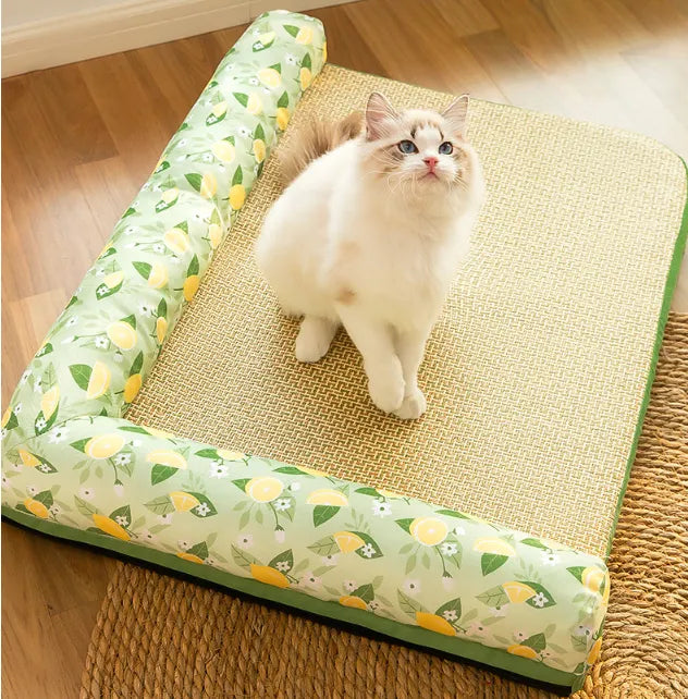 Alfombrilla refrigerante para gatos con borde elevado