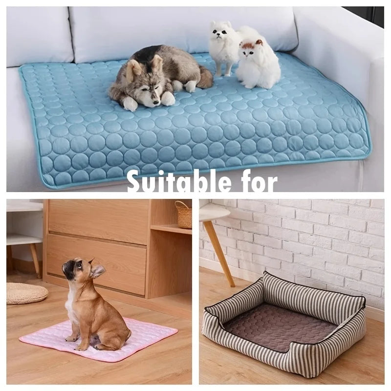 Alfombrilla refrigerante para perros | Cama de verano para perros pequeños y grandes | Manta resistente para gatos y protector de sofá