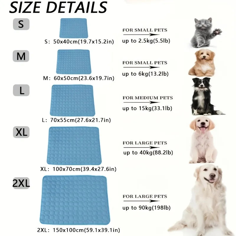 Alfombrilla refrigerante para perros | Cama de verano para perros pequeños y grandes | Manta resistente para gatos y protector de sofá