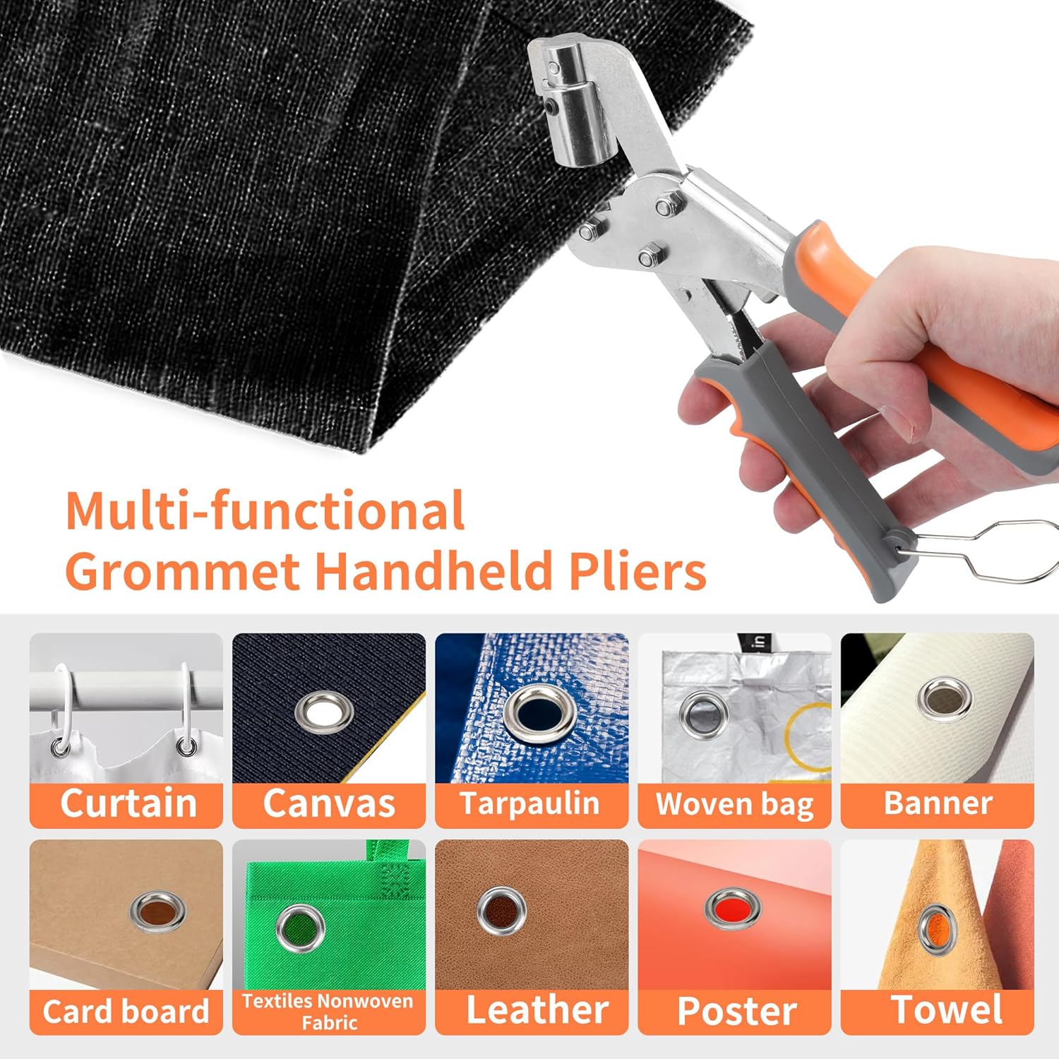 Alicate Perforador Remachador de Ojetes de Alta Precisión y Potencia Cómoda