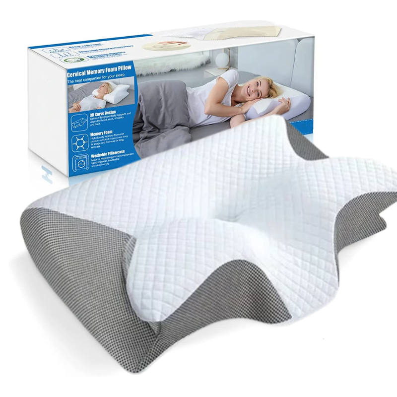 Almohada cervical de espuma viscoelástica – Sueño reparador y sin dolor
