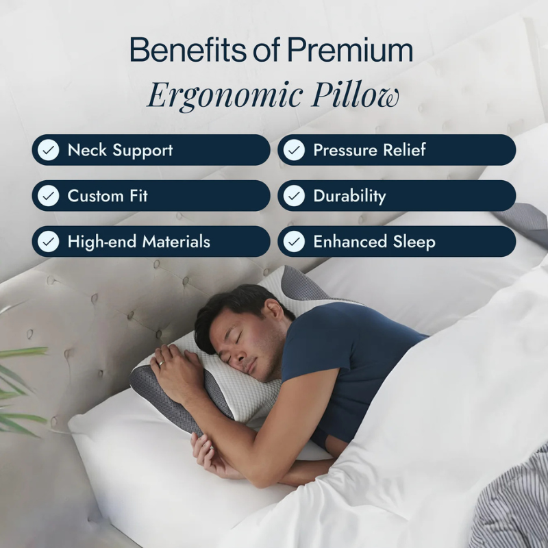 Almohada cervical de espuma viscoelástica – Sueño reparador y sin dolor