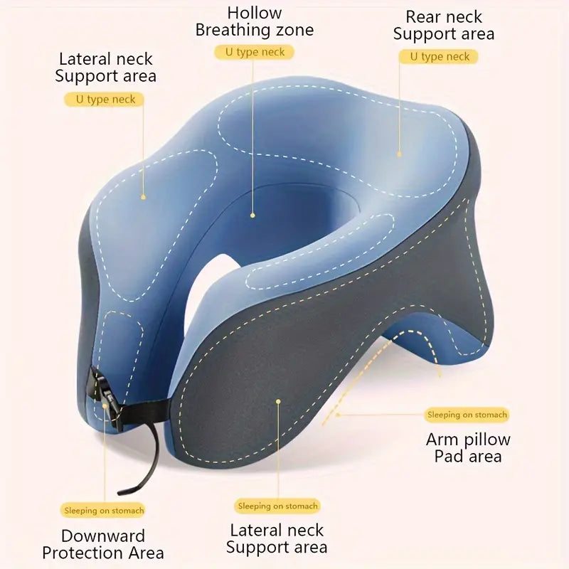 Almohada de dormir, almohada de viaje, almohada de camping y cojín para cuello y columna cervical