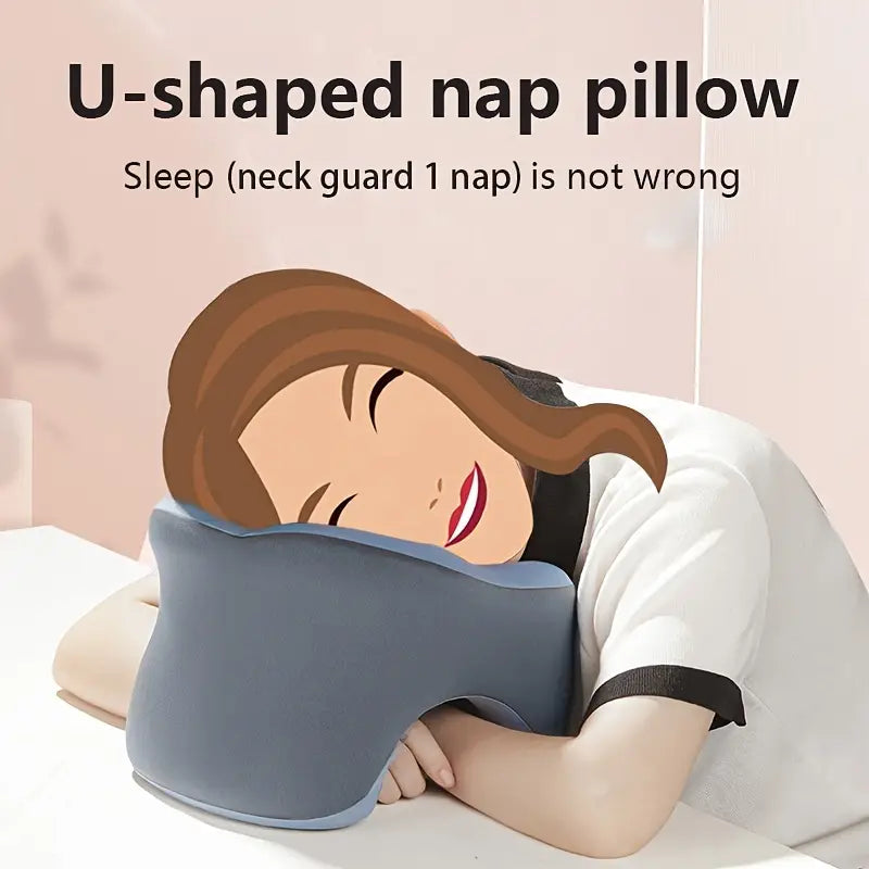 Almohada de dormir, almohada de viaje, almohada de camping y cojín para cuello y columna cervical