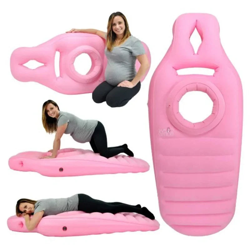 Almohada de embarazo y colchoneta de yoga hinchable: ideal para noches cómodas y de gran soporte