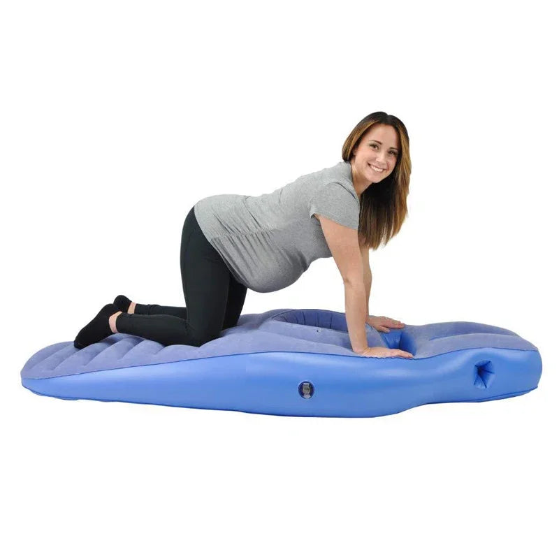 Almohada de embarazo y colchoneta de yoga hinchable: ideal para noches cómodas y de gran soporte