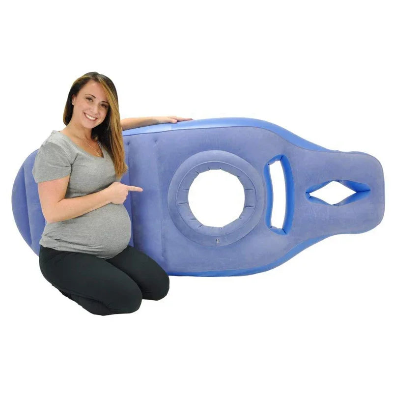 Almohada de embarazo y colchoneta de yoga hinchable: ideal para noches cómodas y de gran soporte
