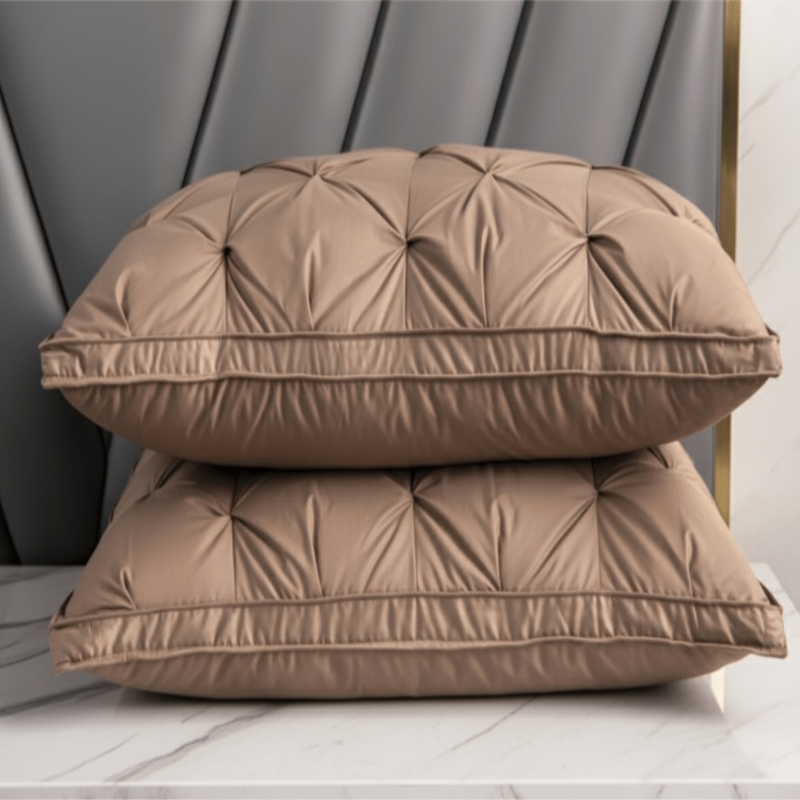 Almohada de plumón de ganso suave para dormir: hipoalergénica, transpirable y cómoda