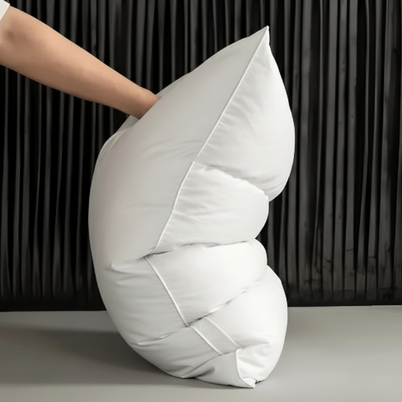 Almohada de plumón de ganso suave para dormir: hipoalergénica, transpirable y cómoda