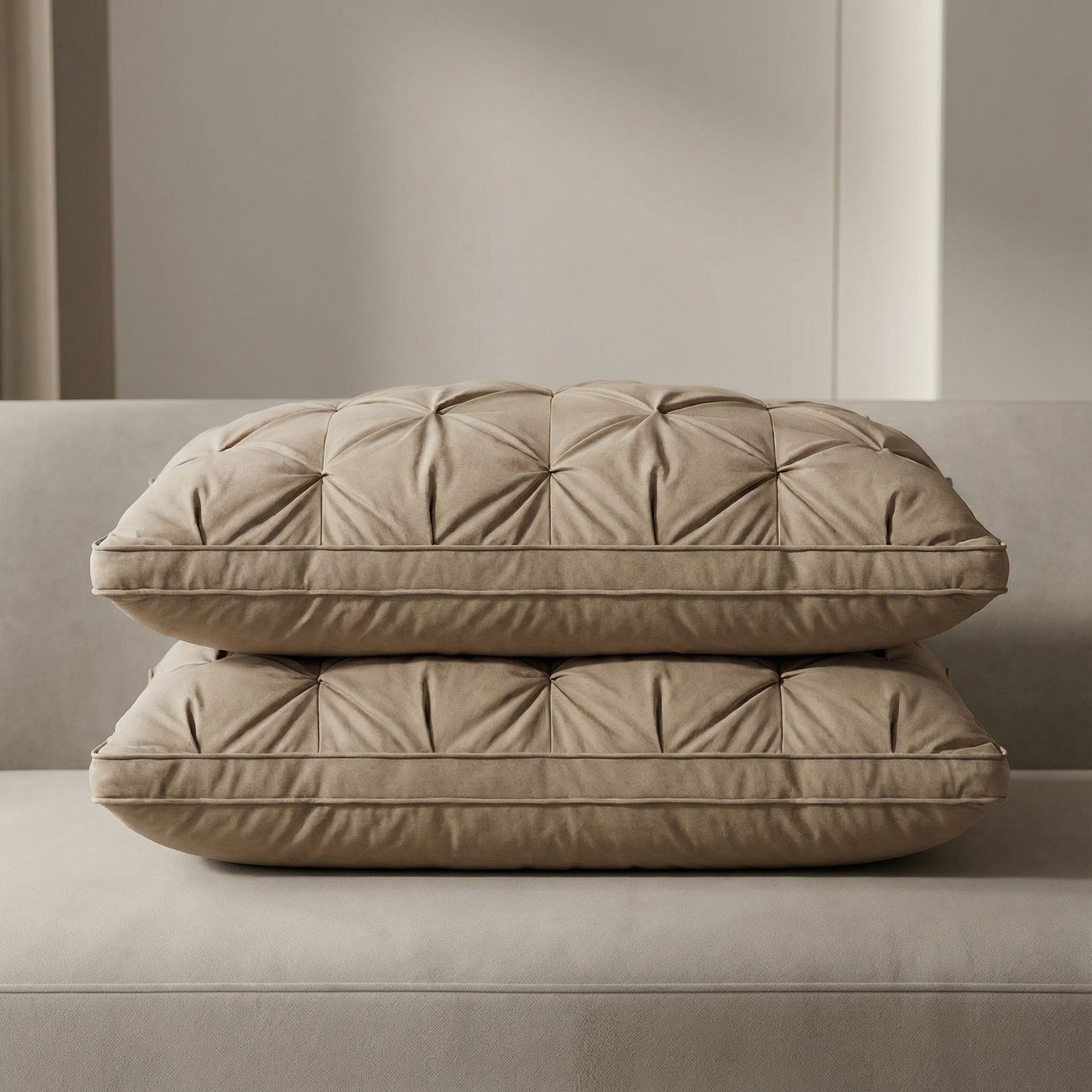 Almohada de Plumón | Soporte Suave Estilo Hotel | Funda de Algodón Transpirable