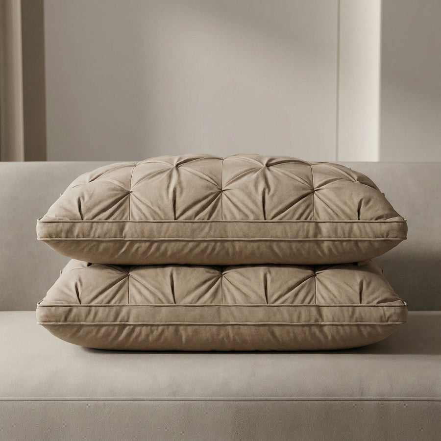 Almohada de Plumón | Soporte Suave Estilo Hotel | Funda de Algodón Transpirable